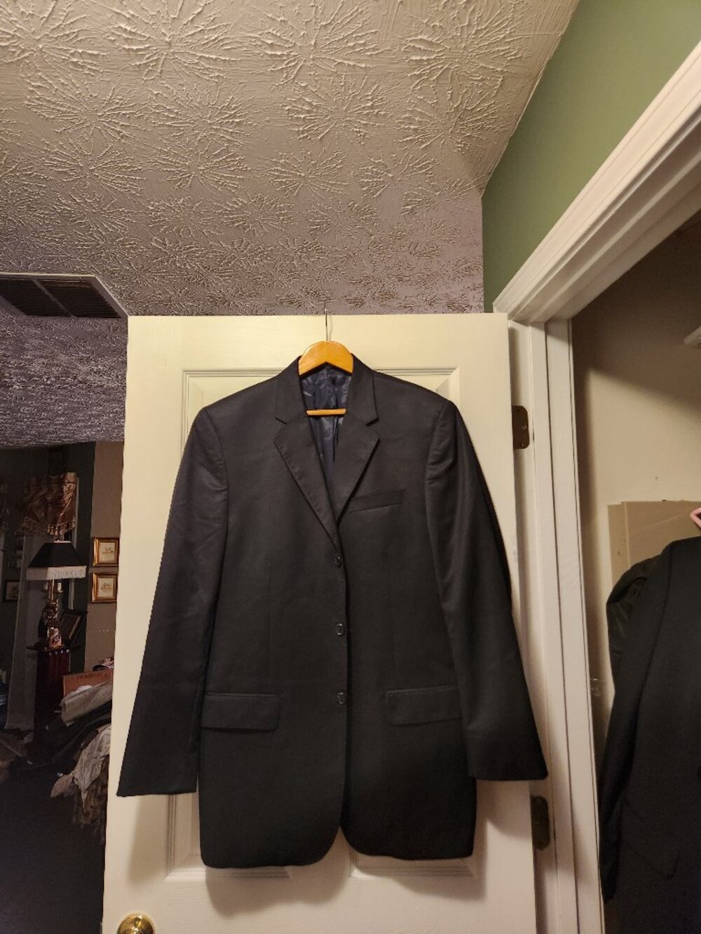 Vermonti men's navy 100%wool sport coat blazer jacket  size: 40L